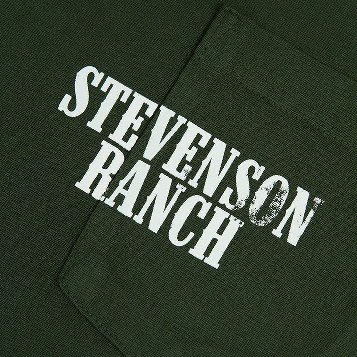 Camiseta con bolsillo desgastado (verde)