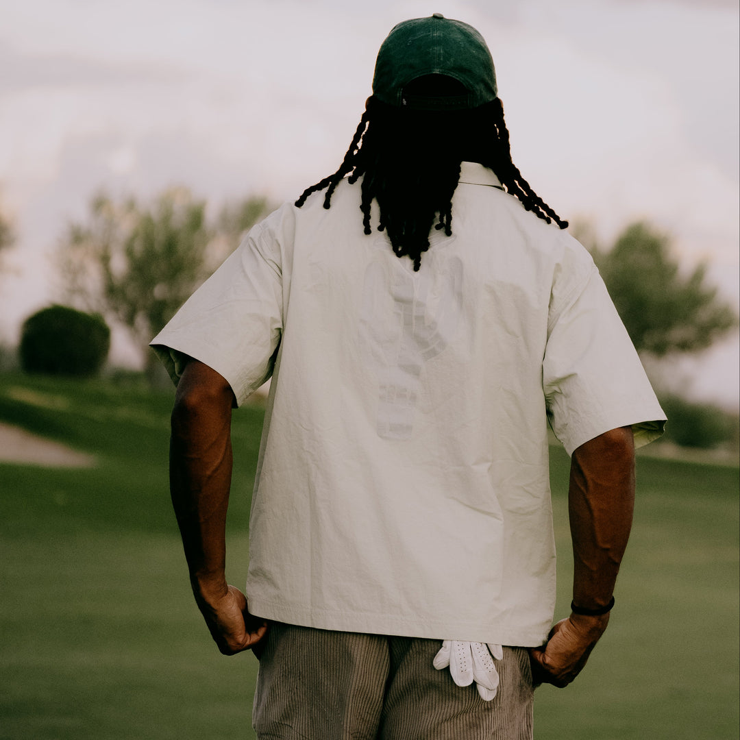 Nylon Short Sleeve Quarter Zip (Green)
