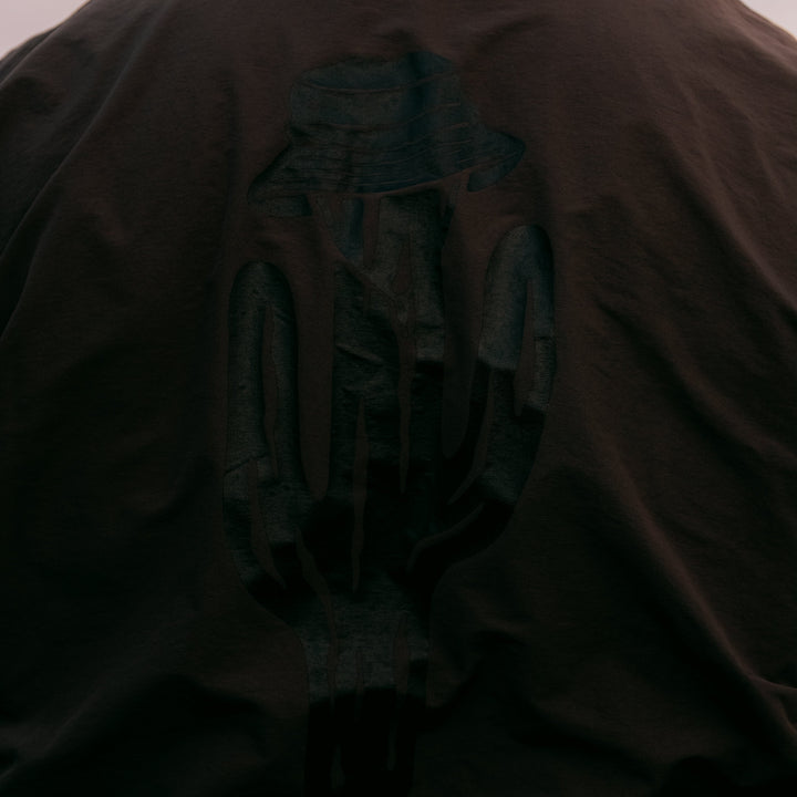 Nylon Short Sleeve Quarter Zip (Faded Black)