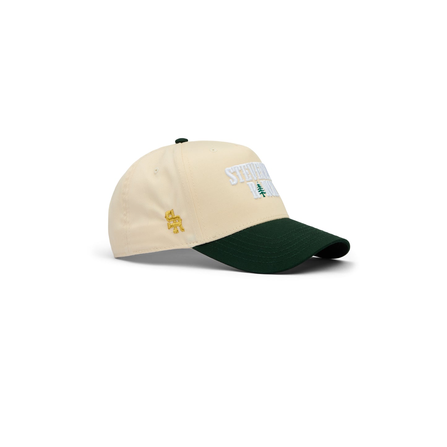 Pine Tree Structured Hat (Cream/Green)