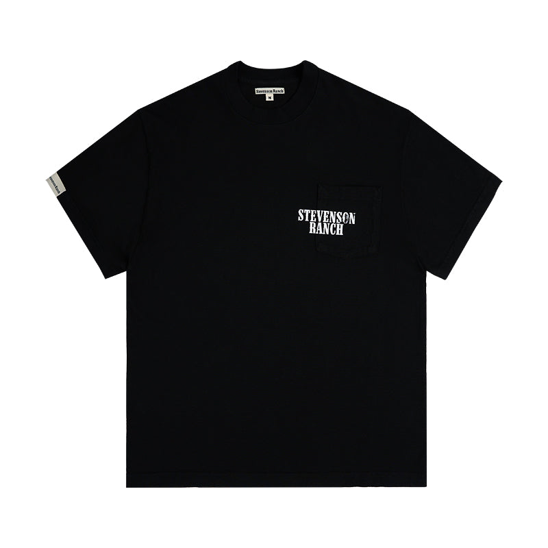 Distressed Pocket Tee (Black)