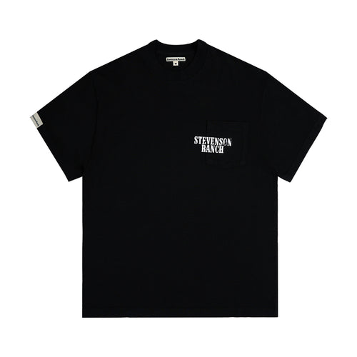 Distressed Pocket Tee (Black)