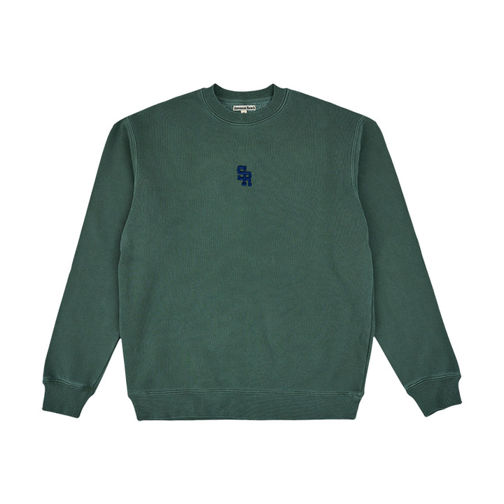 Leather Patch Crewneck (Green)