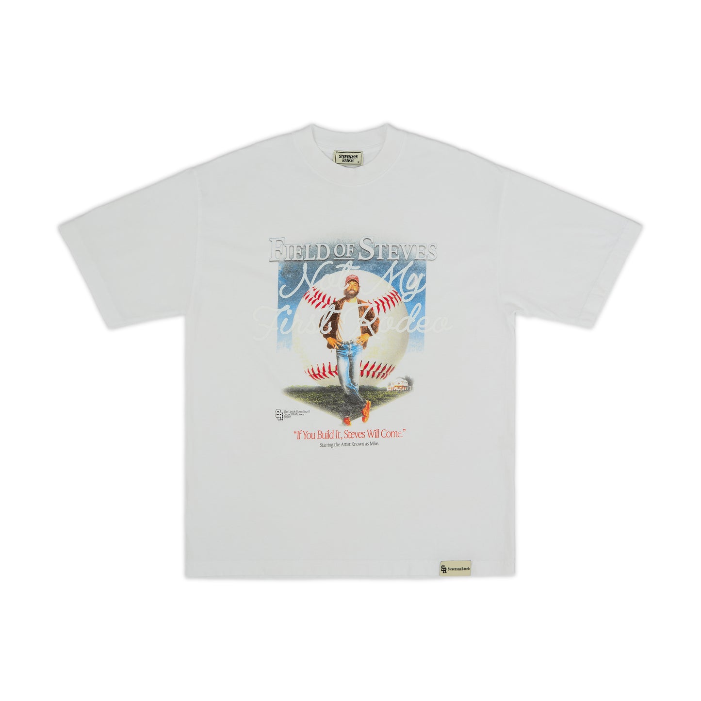 Stevenson Ranch x Iowa "Field of Steves" Tee (White)