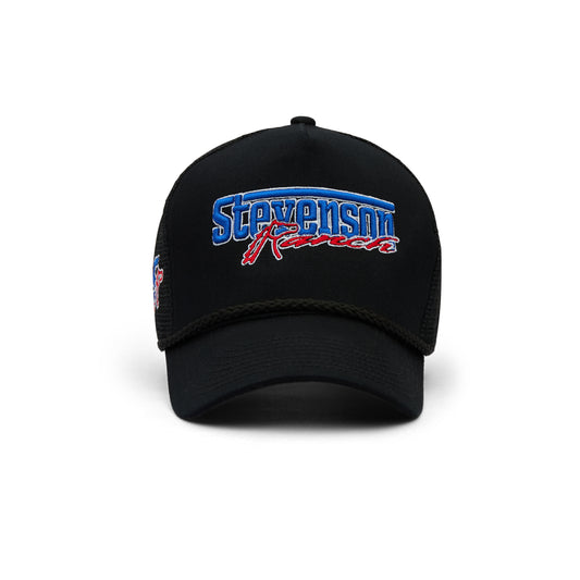 Structured Rope Trucker Hat (Black)