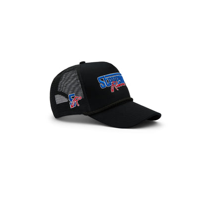Structured Rope Trucker Hat (Black)