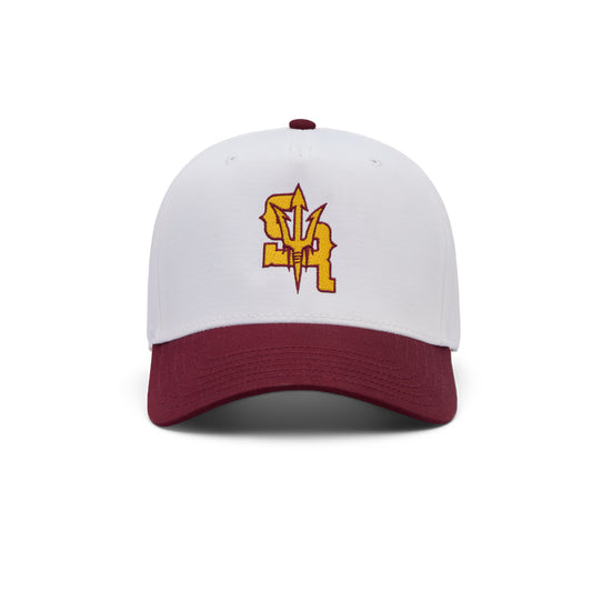 Stevenson Ranch x Arizona "Sparky" Hat (White/Maroon)