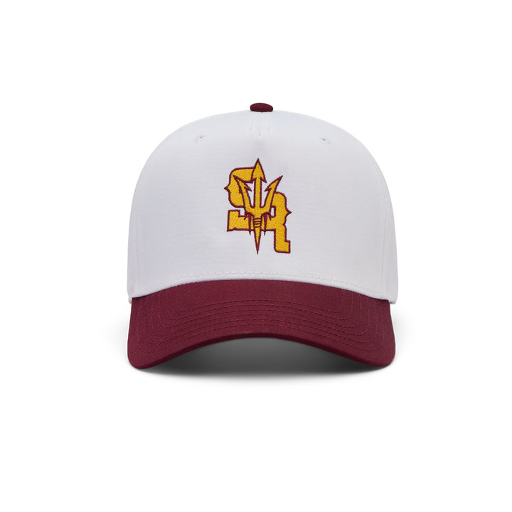 Stevenson Ranch x Arizona "Sparky" Hat (White/Maroon)