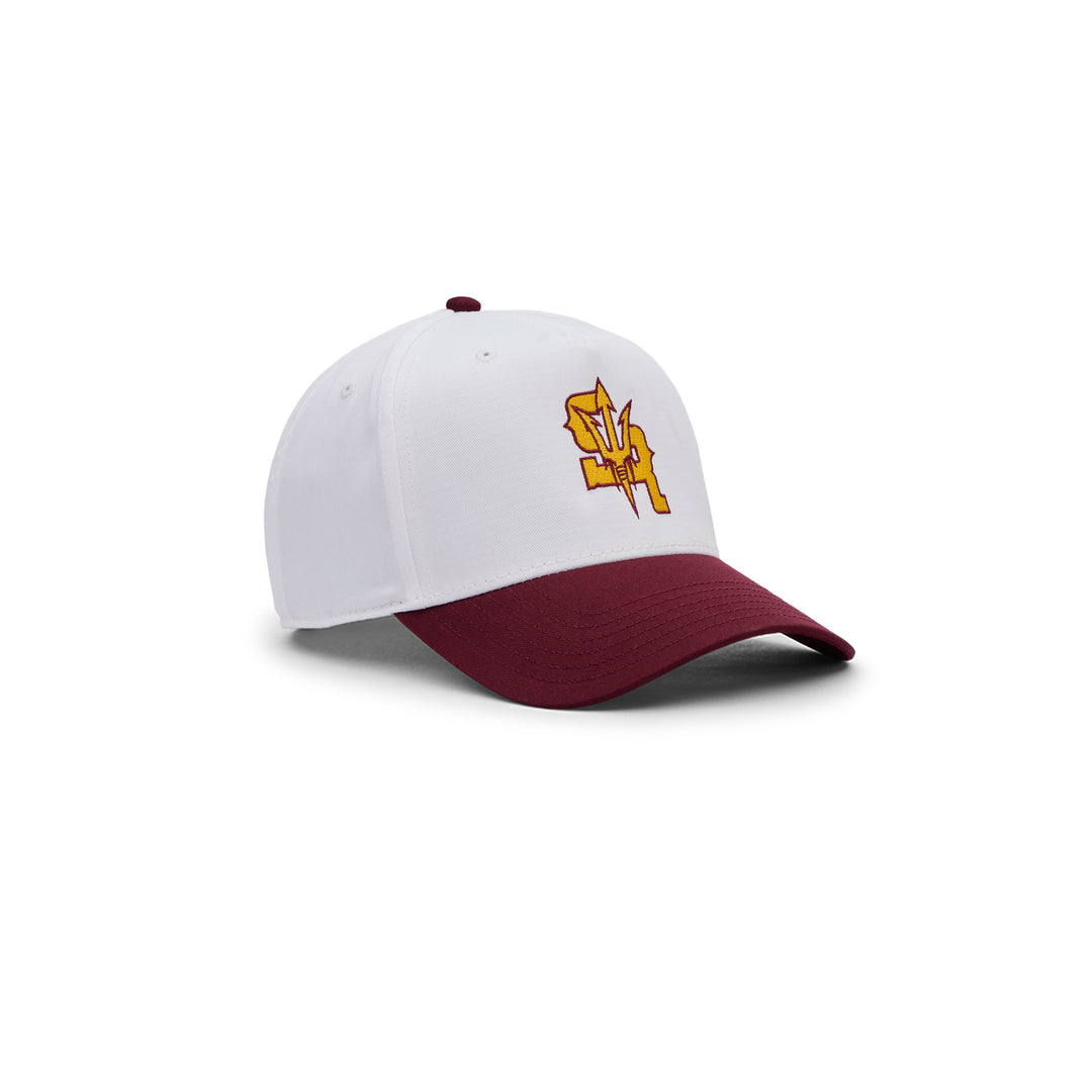 Stevenson Ranch x Arizona "Sparky" Hat (White/Maroon)
