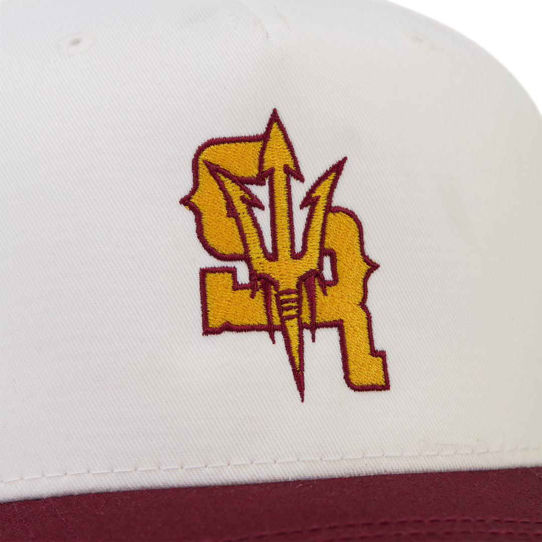Stevenson Ranch x Arizona "Sparky" Hat (White/Maroon)