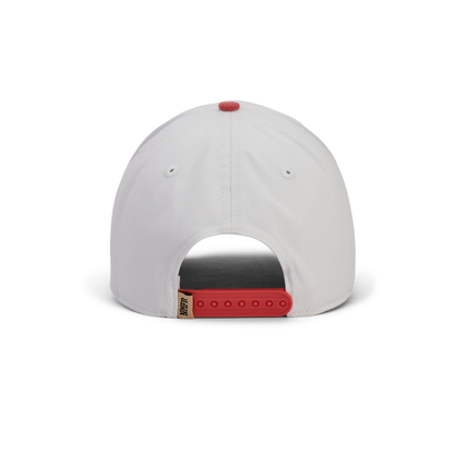 "The Midtown" Structured Hat (White/Red)