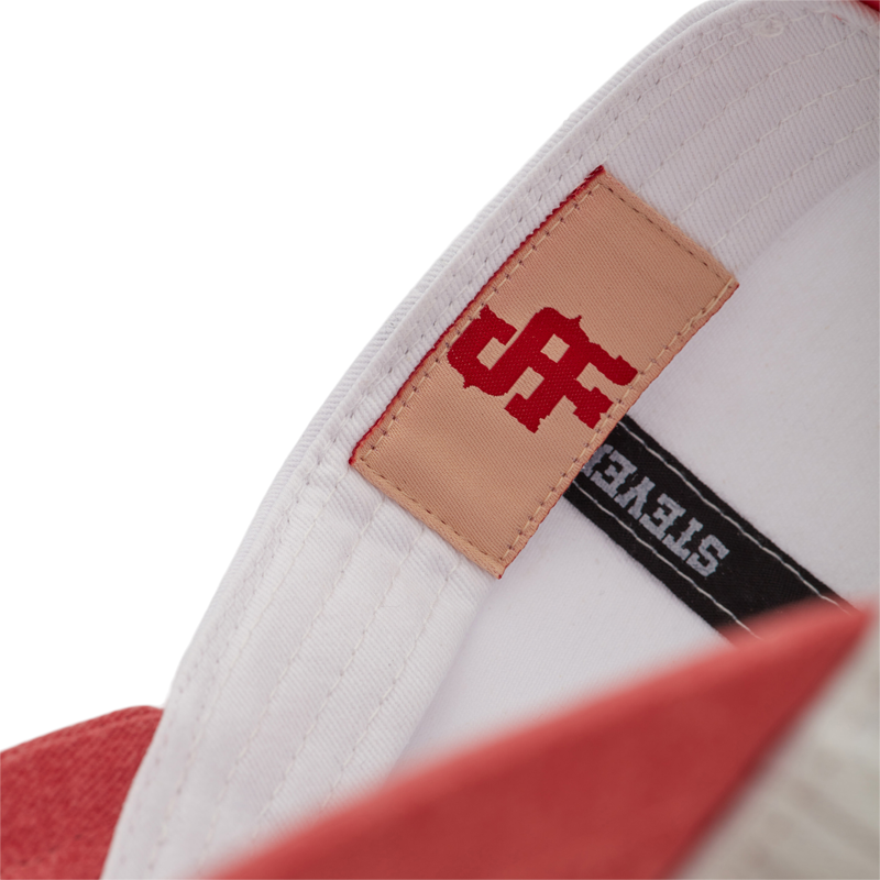 "The Midtown" Structured Hat (White/Red)