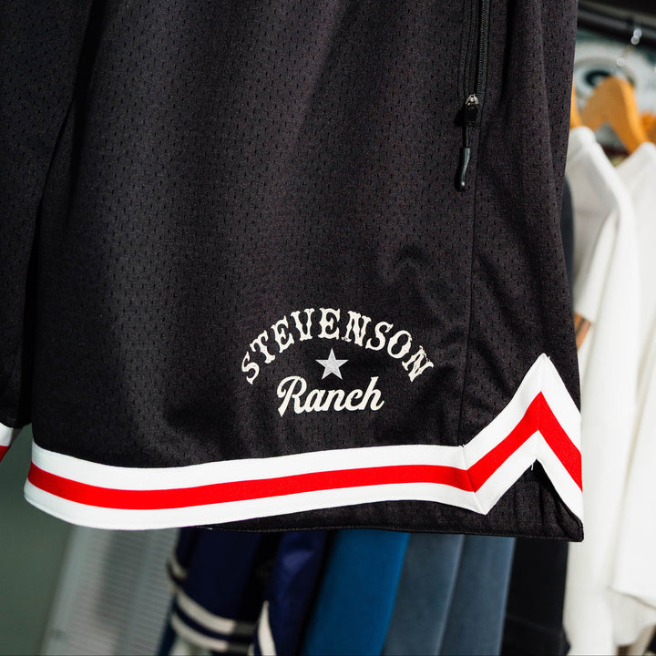 Throwback Mesh Shorts (Black/Red)