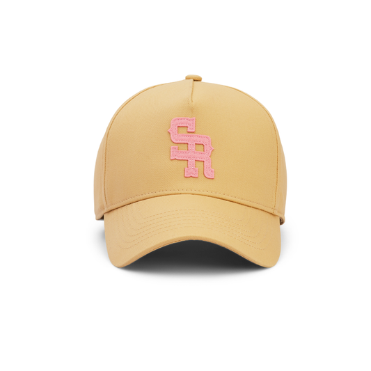 "The Midtown" Structured Hat (Tan/Pink)