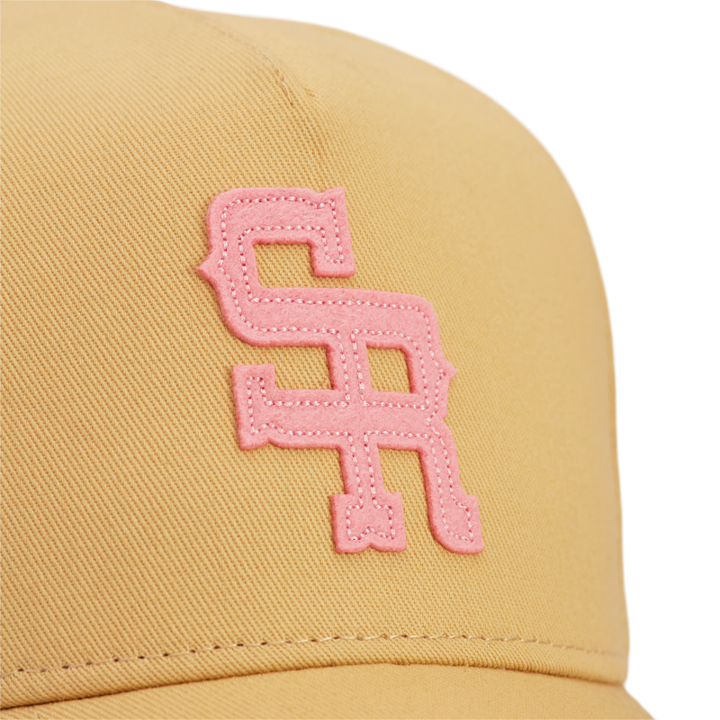 "The Midtown" Structured Hat (Tan/Pink)