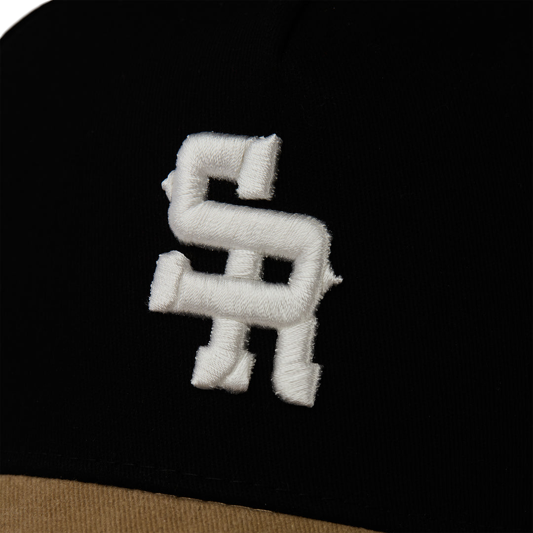 Midtown Structured Hat (Black/Tan)