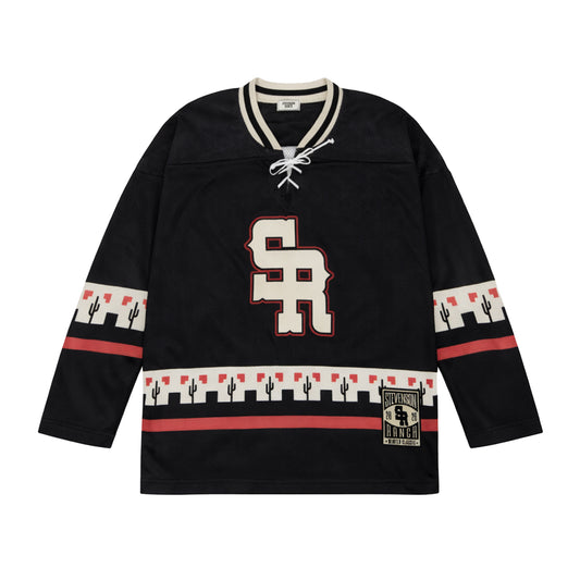 Winter Classic Hockey Jersey (Black/Red/Cream)