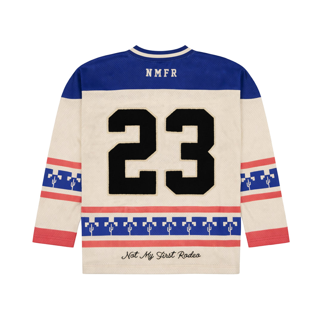 Winter Classic Hockey Jersey (Cream/Blue/Red)