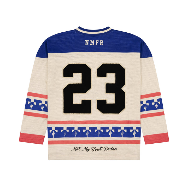Winter Classic Hockey Jersey (Cream/Blue/Red)