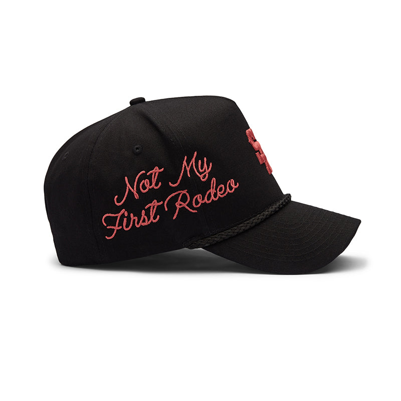 Structured Rope Hat (Black/Pink)