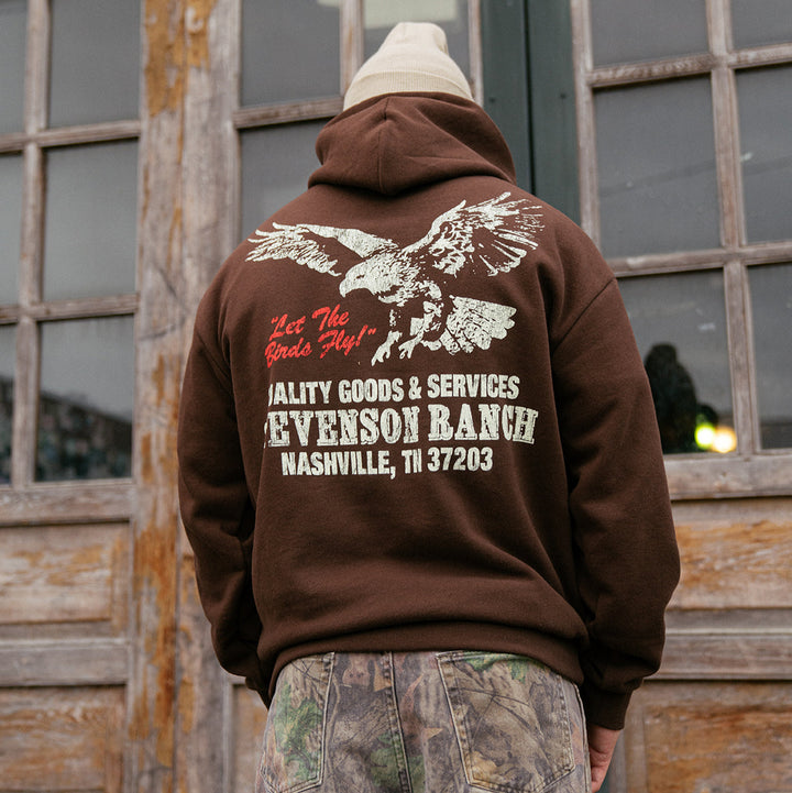 Let The Birds Fly Hoodie (Brown)