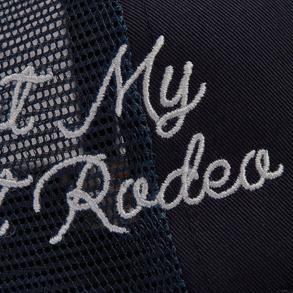 Structured Rope Trucker Hat (Navy/Gold)