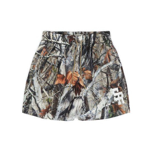 Premium Mesh Varsity Shorts (Woodland Camo)