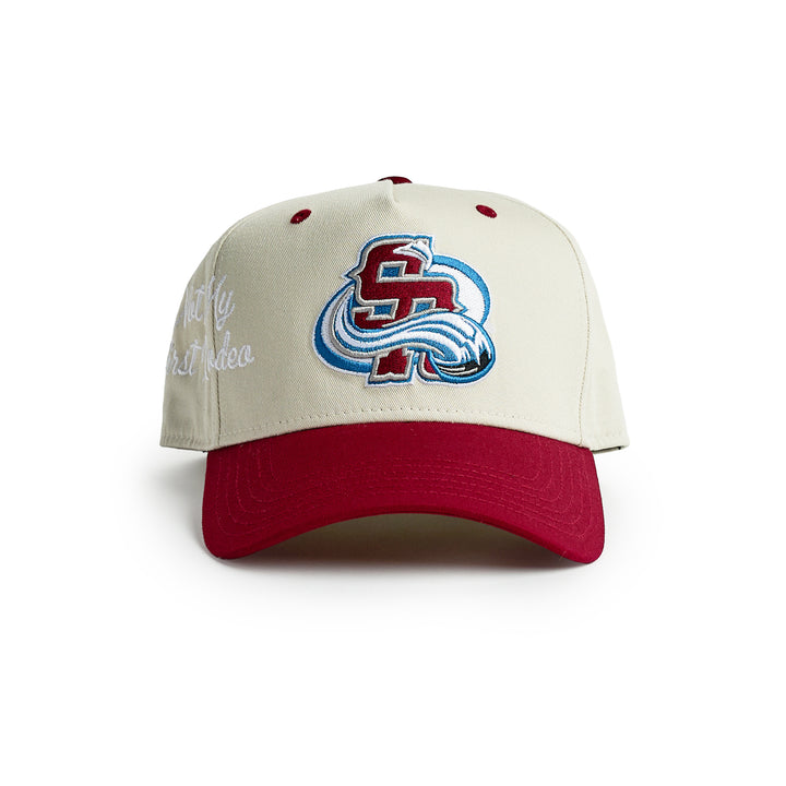Red Rocks A-Frame Hat (Cream/Maroon)
