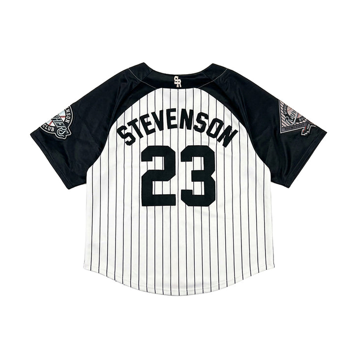 Pinstripe Baseball Jersey (Ivory/Black)