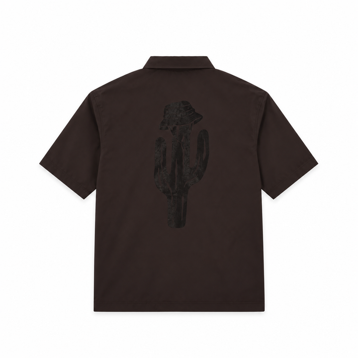 Nylon Short Sleeve Quarter Zip (Faded Black)