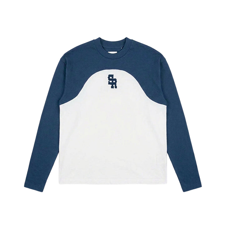 Warm Up Longsleeve Tee (Navy/White)