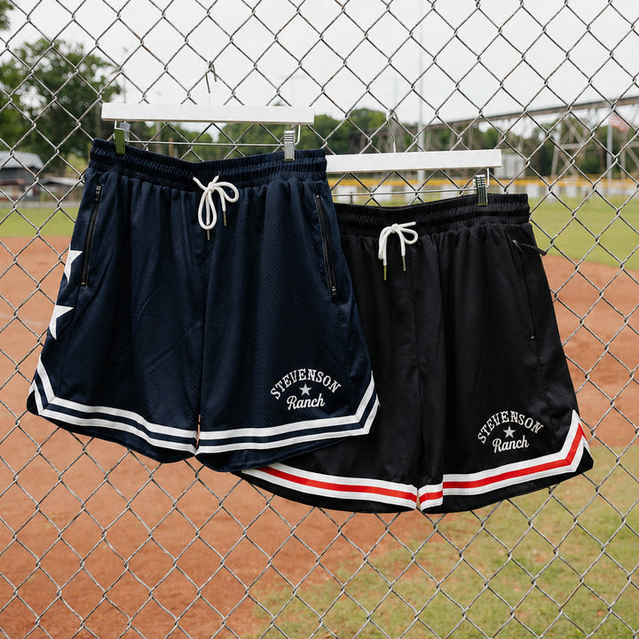 Throwback Mesh Shorts (Navy/White)