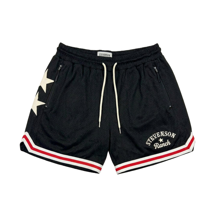 Throwback Mesh Shorts (Black/Red)