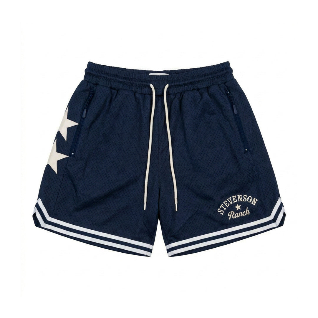 Throwback Mesh Shorts (Navy/White)