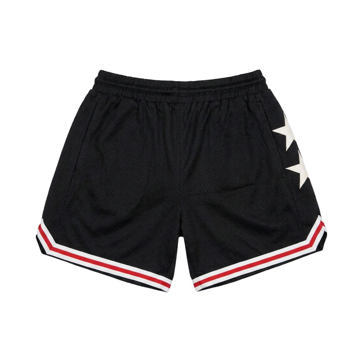 Throwback Mesh Shorts (Black/Red)