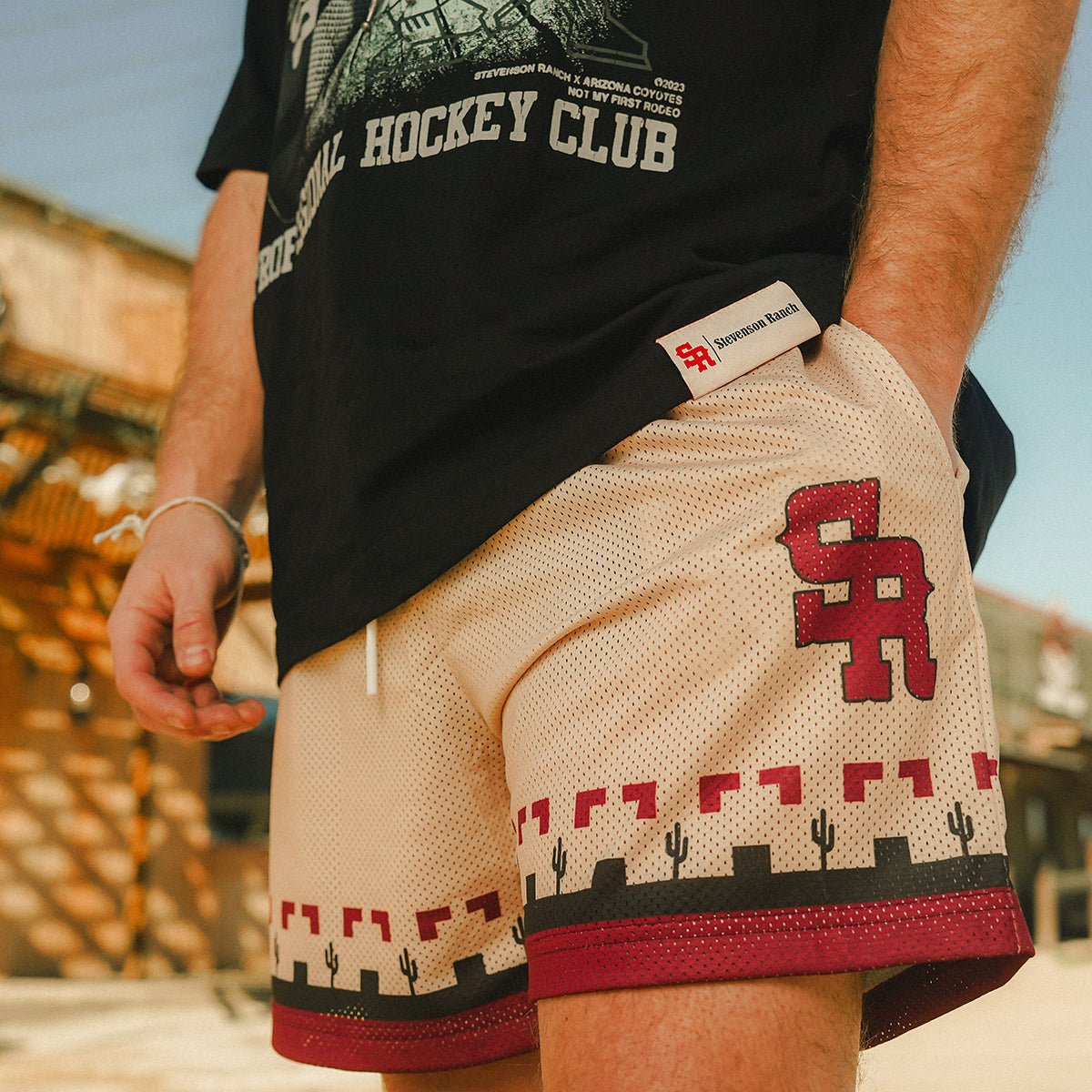 Stevenson Ranch x Coyotes Mesh Shorts (Tan)