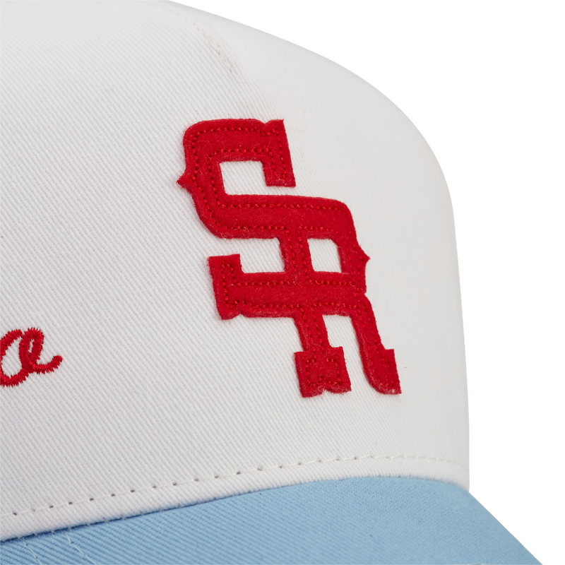 "The Midtown" Structured Hat (White/Blue)